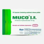 ميوكو اس ار دواء مذيب للبلغم للكحة | 20 كبسولة MUCO  SR  75  MG 20 CAP