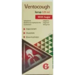 فينتوكف شراب بسكر لعلاج التهاب الشعب الهوائية VENTOCOUGH WITH SUGAR SYRUP 125ML