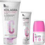 مجموعة كولاجرا للعناية بالمناطق الحساسة (غسول وكريم للبكيني ومزيل عرق برأس دوار) Kolagra Sensitive Care Set (Wash, Bikini Cream, and Roll-On Deodorant)