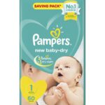 بامبرز (1) 60 قطعة PAMPERS (1) (2-5 KG) 60P OLIVE OIL